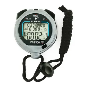 PC2360 Digital Stopwatch Silver Technical Stop Watch