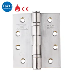 CE Grade 13 Stainless Steel 4 Inch Ball Bearing Fire Rated Silver Commercial Door Butt Hinges