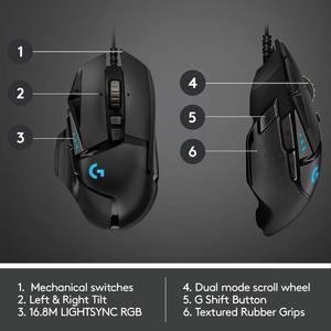 Logitech G502 HERO Wired Gaming <b>Mouse</b> Hero Lightspeed 25600dpi Gaming - Product Image 5