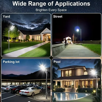 Lampu luar ruangan tenaga surya, lampu Sensor gerakan sinar matahari 1000W/2000W/3000W dengan Remote Control 800000LM
