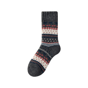 Womens <b>Wool</b> <b>Socks</b> Extra Thick Warm Fair Isle Pattern Classic Ethnic Style Sleep <b>Socks</b> - Product Image 5