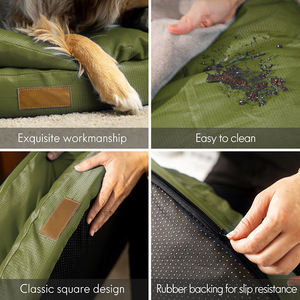 Cama de diseño para perros tamaño <span class=keywords><strong>King</strong></span>, espuma viscoelástica ortopédica de doble capa, esterilla redonda Circular impermeable, cama ortopédica grande para perros - Product Image 4