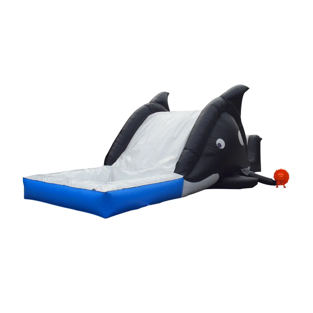 Werksverkaufspreis moderne Spaß-Spiel-Softe gewerbliche große aufblasbare Wasserrutsche Sprungschuhe