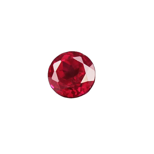 5# Round Shape Ruby Price Per Carat  Synthetic  Round Brilliant Cut Ruby Stones