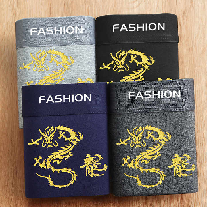 Hot Selling 4 Pieces Men's Boxer Briefs Loose Breathable Sports