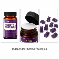 SYC BIO Mélange prébiotique Vitamines Gommes Confort Doux Adulte Formule 50 Capsules Framboise Bleue Vente en Gros B2B Fournisseur Privé
