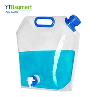 Pochette blanche pour boisson Un gallon en plastique sans BPA Stand Up Water Bag Container