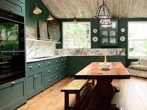 Gabinetes de Cocina Modernos de Alta Gama Personalizados |   Diseño de Mueble Bar Personalizado con Isla |   Material de Madera Maciza / Madera Contrachapada / Tablero de Partículas - Product Image 3