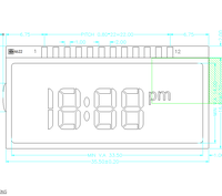 OEM ODM Monochromer TN-Bildschirm für Digitaluhren Monochromes TN-Segment-LCD-Panel mit PIN-Anschluss TN-Anzeigemodus