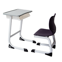 Ensemble de mobilier de classe en acier anti-pincement Wangli, spécifiquement conçu pour les écoles, avec caractéristiques de sécurité pour les jeunes élèves, incluant des tiroirs