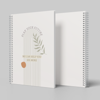 Libreta Espiral A5 Personalizada con Logotipo al por Mayor - Agenda de Alta Calidad con Cubierta de Cartón Geométrico Minimalista, 50 Hojas, Planificador Personalizado