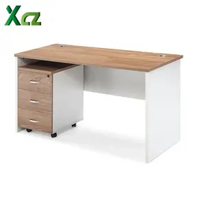 Mesa de escritório, mesa executiva de madeira design moderno com tela de chão