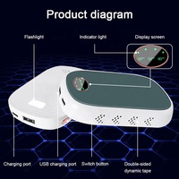 Calentador de manos magnético creativo con división, luz colorida, 2023 mah, gran capacidad, portátil, USB, Banco de energía, novedad de 20000