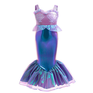 Vestido de Lentejuelas con Cola de Sirena para Niñas, Estilo Princesa, Sin Mangas, a la Moda, para Disfraces de TV y Películas, Marca HP - Product Image 4