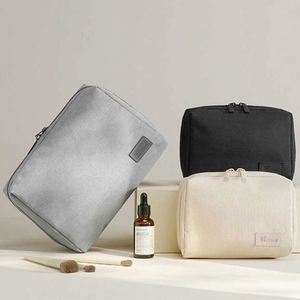 Recycled RPET Linen <b>Makeup</b> Cosmetic Bag Eco Friendly Organic Cotton Canvas Zipper Custom Printed Cotton Cosmetic Bag - Product Image 1