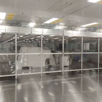 Cabine de travail modulaire en acrylique avec cadre en aluminium ISO 5-8 avec système de ventilation HEPA pour la fabrication en laboratoire