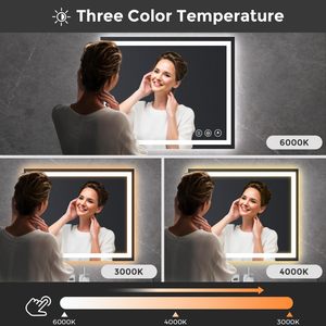 <span class=keywords><strong>Miroir</strong></span> <span class=keywords><strong>de</strong></span> <span class=keywords><strong>salle</strong></span> <span class=keywords><strong>de</strong></span> <span class=keywords><strong>bain</strong></span> intelligent rectangulaire personnalisé à LED anti-buée avec écran tactile mural pour hôtels, villas et maisons - Product Image 4