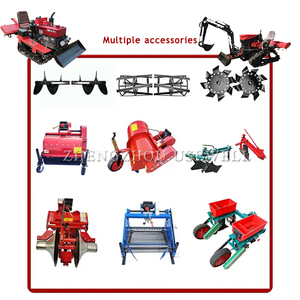 Mini <span class=keywords><strong>Motozappa</strong></span> Agricola Diesel con Trasmissione a Ingranaggi, Micro Coltivatore Rotativo con Sedile - Product Image 3