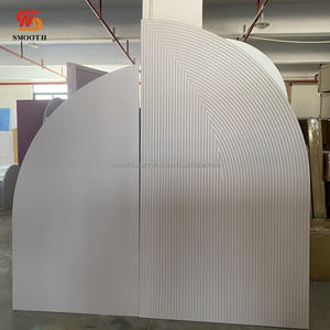 Fondo de tabla de asientos blancos de boda suave vela curvada 2 tamaños acrílico blanco de alto brillo con soporte trasero - Product Image 2