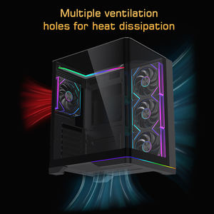 Boîtier <span class=keywords><strong>d</strong></span>'<span class=keywords><strong>ordinateur</strong></span> LOVINGCOOL, nouvelle génération, <span class=keywords><strong>tour</strong></span> à 3 panneaux en verre, éclairage LED, pour jeux PC, compatible ATX, pour <span class=keywords><strong>ordinateur</strong></span> de bureau gamer - Product Image 4