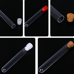 Laboratório barato PS Material descartável transparente tubo de ensaio rígido com tubo sem teste Coloque tubo sem teste com plug - Product Image 1