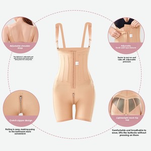 Body de Satén Delgado con Control Firme y Antibacteriano para Mujer, Postoperatorio y Posparto, con Abertura en la Entrepierna, para Moldear Cintura, Abdomen y Cadera - Product Image 3