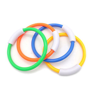 4 Pcs Anneaux de plongée en plastique coloré pour <span class=keywords><strong>piscine</strong></span> Jouets d'été Anneaux d'entraînement de plongée sous-marine pour enfants - Product Image 4