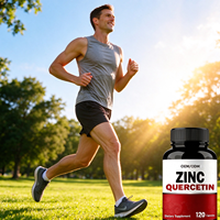 Compléments alimentaires en capsules de zinc et de quercétine OEM, capsules de zinc, marque privée, directement de l'usine