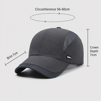 Casquette de baseball vintage sportive en nylon respirant, protection UV pour l'extérieur en été, casquettes de baseball personnalisées avec logo brodé pour hommes, vente en gros