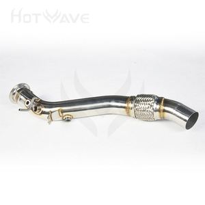 Tuyau de descente en acier inoxydable 2.5 "pour <span class=keywords><strong>bmw</strong></span> <span class=keywords><strong>E90</strong></span> E91 E92 E93 <span class=keywords><strong>325d</strong></span> 330d 330xd M57N2 197PS 231PS (04-09) - Product Image 2