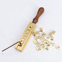 Portable Date heure chaussure estampage à chaud Machine lettres Kit personnalisé police ensemble laiton métal cuir outils pour gaufrage savon Logos