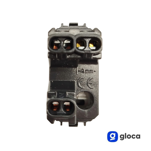 Gloca Lot de 10 prises murales 1P 16A 250V pour série Living, installation facile, plastique, IP20, mise à la terre standard - Product Image 3
