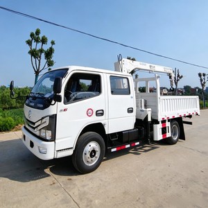 High Quality Dongfeng 3 Tons Small <b>Crane</b> Truck Double Crew Cab Truck <b>Crane</b> with 3-Section Telescopic Boom for Sale - Product Image 5
