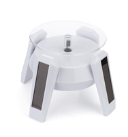 Technologie solaire créative avancée Table d'affichage de montre de plateau tournant à LED Porte-bijoux mobile avec conception de vaisseau spatial rotatif