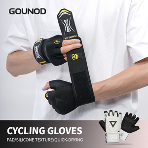 Guantes de Medio Dedo Unisex <span class=keywords><strong>para</strong></span> Entrenamiento Deportivo de Alta Calidad con Muñequeras <span class=keywords><strong>para</strong></span> Gimnasio Levantamiento de Pesas Ciclismo Esquí Equipo de Ejercicio Transpirable - Product Image 1