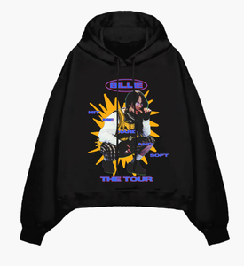 Felpe con Cappuccio di Billie Eilish World Tour Felpe di Lusso Personalizzate Pullover HIT ME HARD and SOFT WORLD TOUR Felpa con Cappuccio di Billie Eilish - Product Image 2