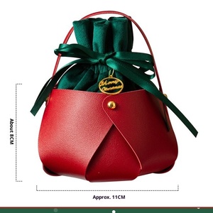 Nuova Creativa Borsa Regalo <span class=keywords><strong>di</strong></span> <span class=keywords><strong>Natale</strong></span> in Pelle e Velluto, Sacchetti per Mele della <span class=keywords><strong>Vigilia</strong></span> <span class=keywords><strong>di</strong></span> <span class=keywords><strong>Natale</strong></span>, Cesto <span class=keywords><strong>di</strong></span> Caramelle, Pacchetto Regalo <span class=keywords><strong>di</strong></span> <span class=keywords><strong>Natale</strong></span> - Product Image 5