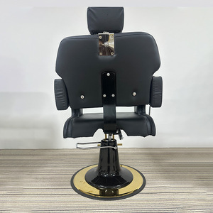 Nieuwe Witte Salon Gegalvaniseerde Metalen Stoel Haar Knippen Kleur Haarlift Eenvoudige Lederen Omkeerbare Kappersstoel - Product Image 4