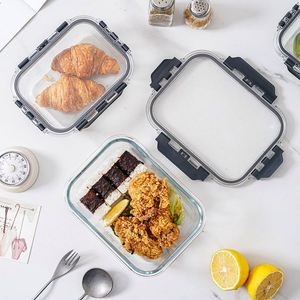 Glass Meal Prep <b>Containers</b> with Lids Glass Food Storage <b>Containers</b> Airtight Lunch <b>Containers</b> Lunch Box Snap Locking Lids - Product Image 2