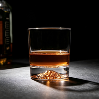 Ensemble de verres à shot avec base lourde en cristal en forme de montagne pour le whisky