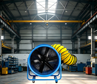 ONEDRY SHT-40 Ventilateur industriel mobile sur roues, souffleur axial pour conduits flexibles, ventilateur d'extraction