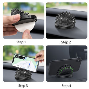 Support <span class=keywords><strong>de</strong></span> <span class=keywords><strong>téléphone</strong></span> pour tableau <span class=keywords><strong>de</strong></span> bord en matériau ABS à base pivotante à 360 degrés avec plaque d'immatriculation <span class=keywords><strong>de</strong></span> stationnement mains libres Support <span class=keywords><strong>de</strong></span> <span class=keywords><strong>téléphone</strong></span> <span class=keywords><strong>de</strong></span> voiture pratique - Product Image 5