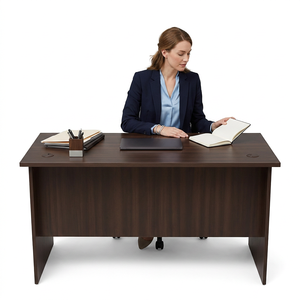Bureau de travail rectangulaire moderne en bois, design contemporain, durable, mobilier de bureau à domicile - Product Image 1