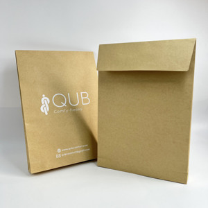 Custom White Print Kraft Paper Envelope Bags Brown Kraft Packaging Pouches With Brand Logo For Clothes Hair Wig Cosmetic Gift - Product Image 6
