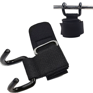 Ganci e Cinghie Personalizzati per Sollevamento Pesi in Palestra, Supporto per Polso Imbottito Regolabile, Impugnatura in Metallo per Allenamento di Forza, Stacchi e Trazioni - Product Image 1