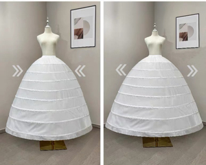 QUEENSGOWN nouvelle robe de bal jupon Super grand 8 cerceaux réglable Crinolineing sous-jupe pour robe de mariée - Product Image 6