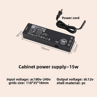 Alimentation à découpage 24V de haute qualité, ultra-mince, en plastique noir, pour éclairage LED de meuble, 24W 36W 60W 100W