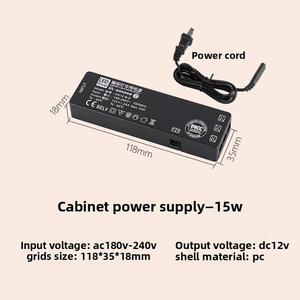 Alimentation à découpage 24V de haute qualité, ultra-mince, en plastique noir, pour éclairage LED de meuble, 24W 36W 60W 100W - Product Image 3