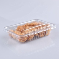 Boîte à pâtisserie en plastique transparent PET recyclable, boîte à dessert jetable pour emporter, contenants pour biscuits, gâteaux