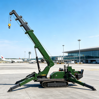 Grue araignée compacte hydraulique de 5 tonnes et 17 m pour la manutention du verre, à moteur diesel électrique